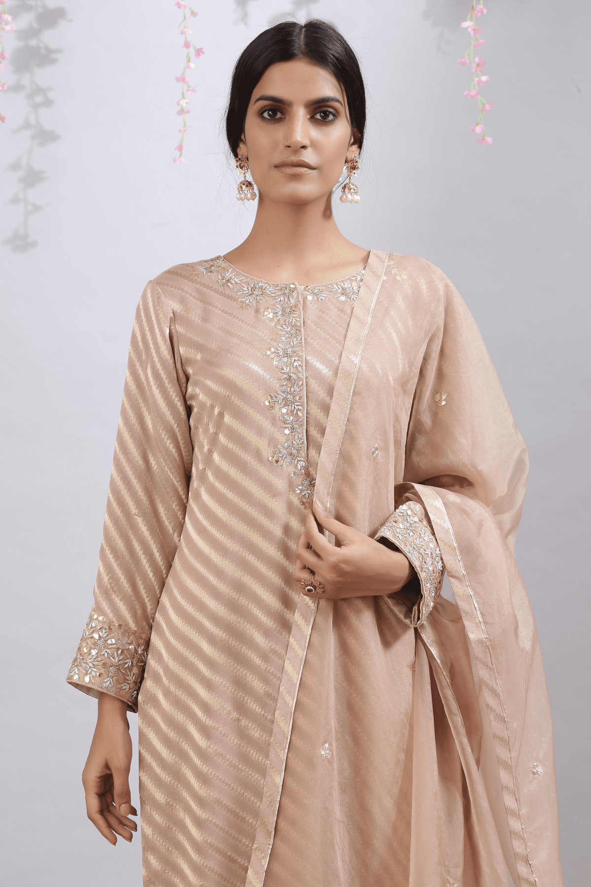 Bhumi Gottiya Brown Kurta Set