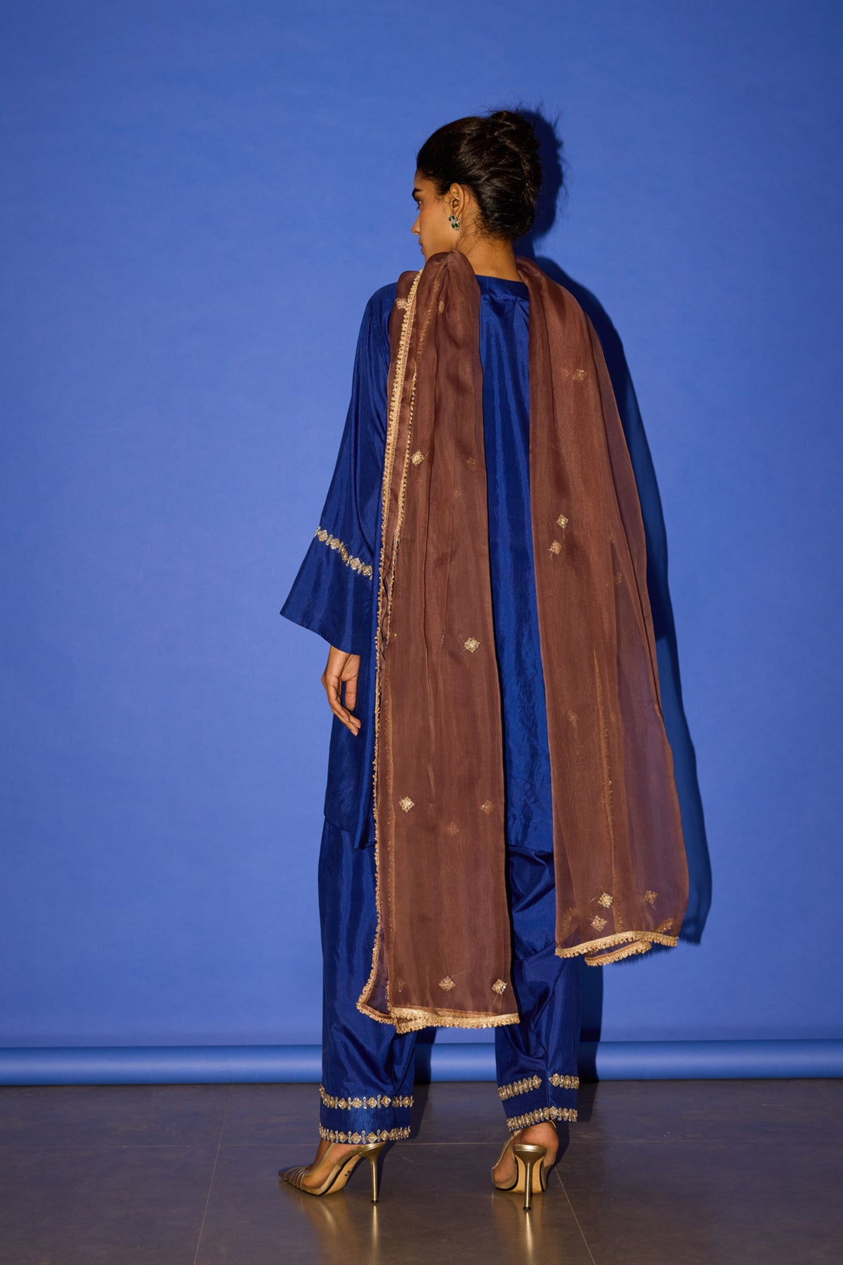 Blue Zardosi Kurta Set