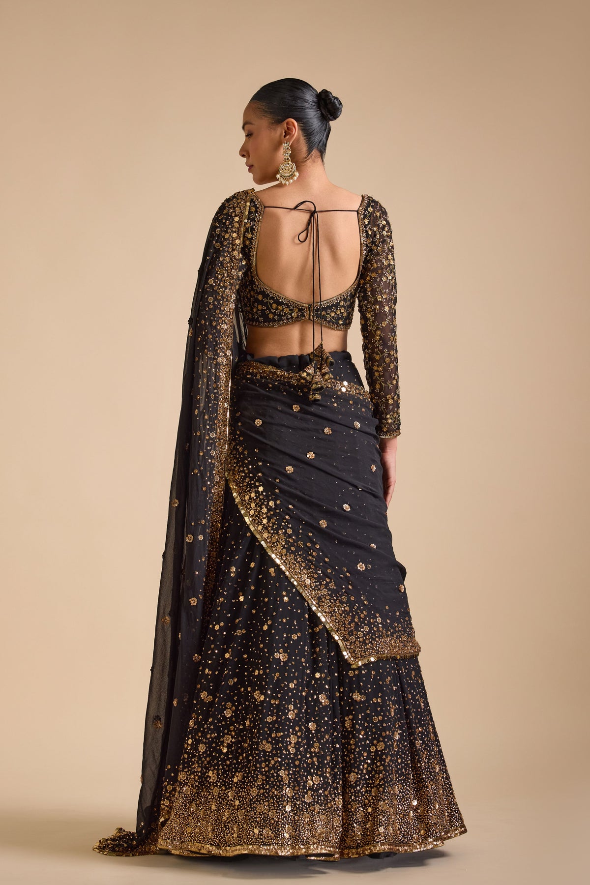 Black Mastani Lehenga Set