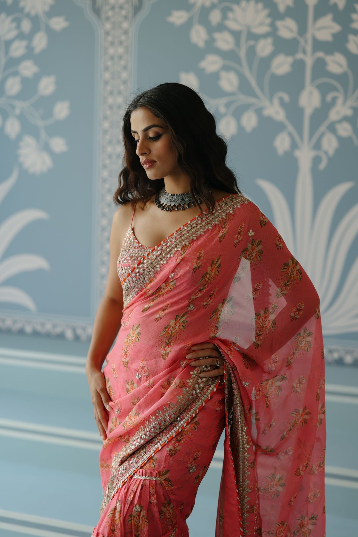 Pink Mahira Saree Set