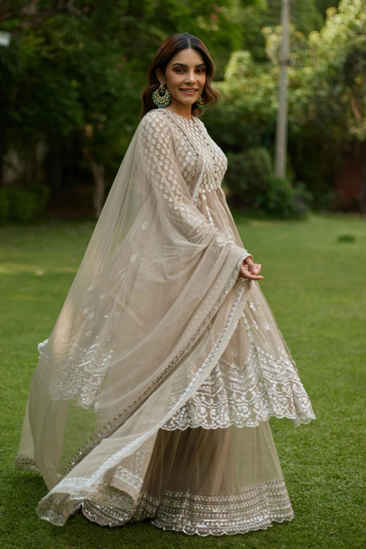 Sage Green Sharara Set