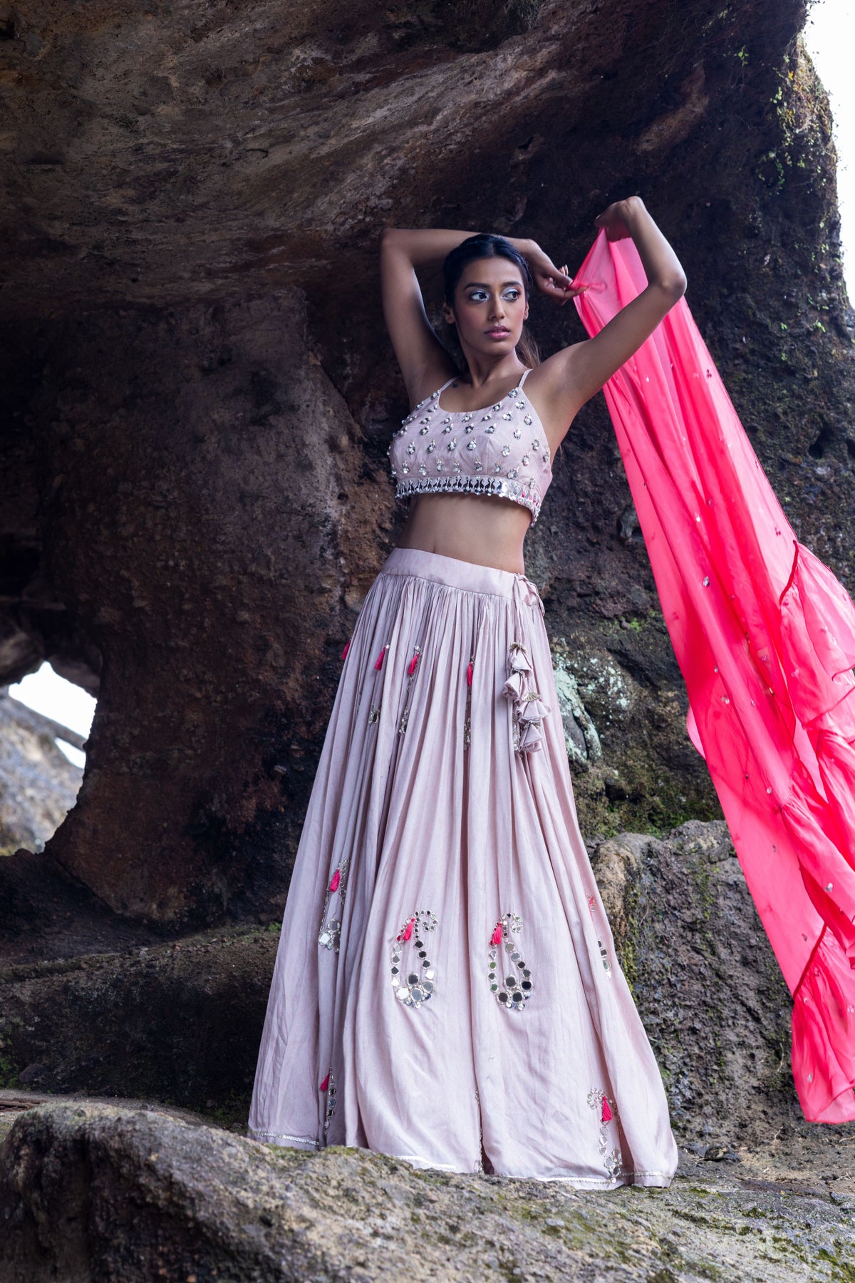 Onion Pink Lehenga Set