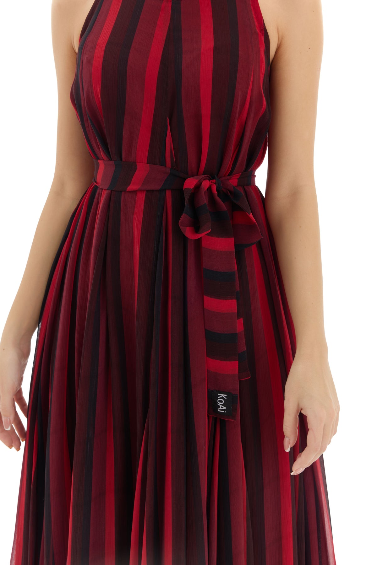 Red and Black Long Dress