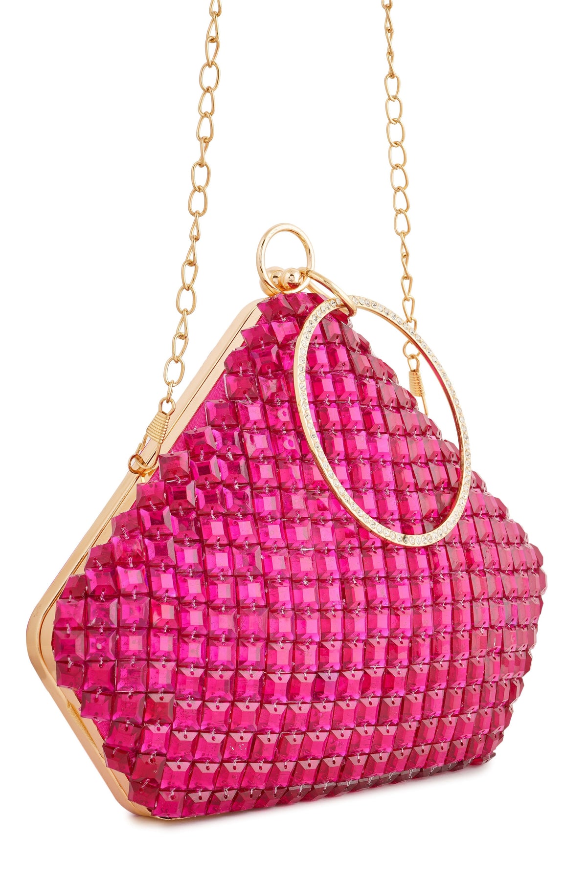 Pink Sapphire Diamond Clutch