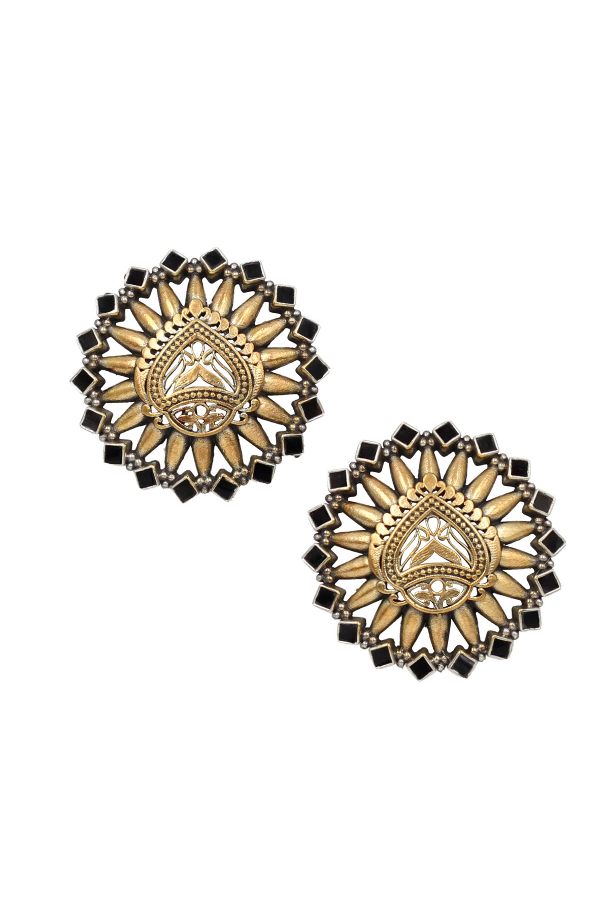 Sculpted Radiance Round Studs