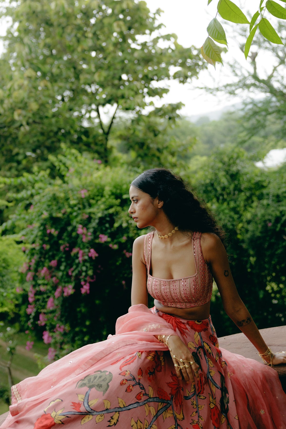 Dusty Rose Ombre Lehenga Set