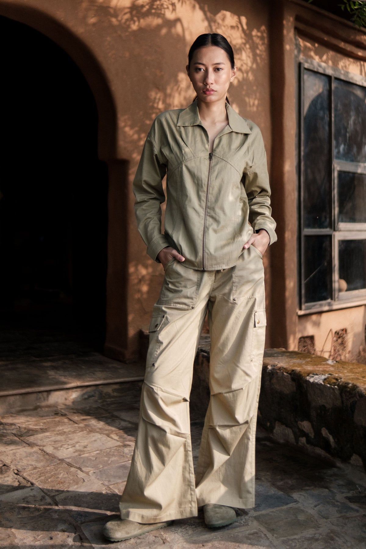 Khaki Saigon Parachute Pants