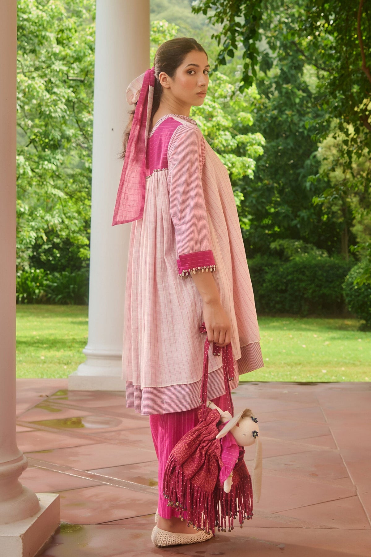 Pink Gokul Nora Pants