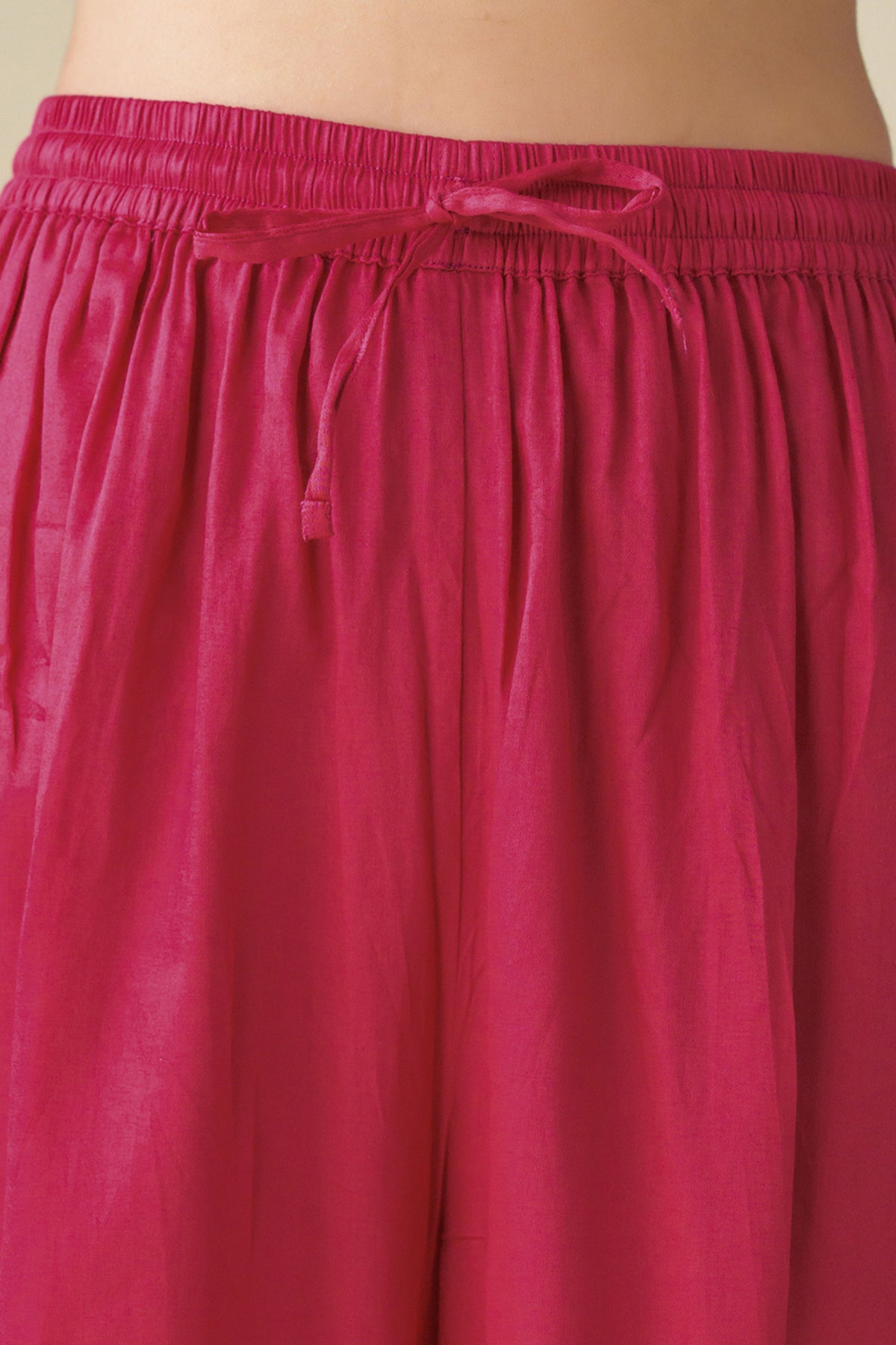 Pink Cotton Silk Pant