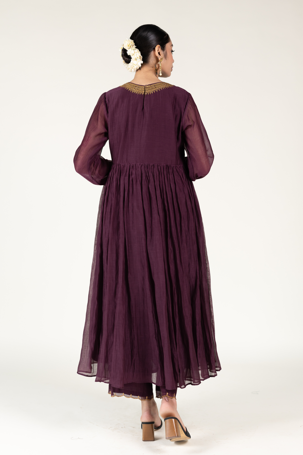 Plum Sajida Jama Tunic Set