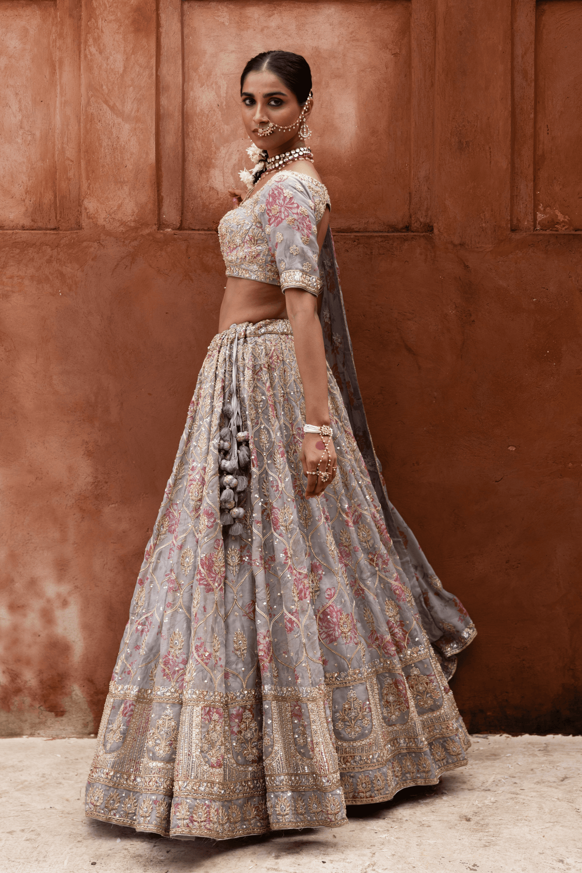 Signature Handprint Bridal Lehenga