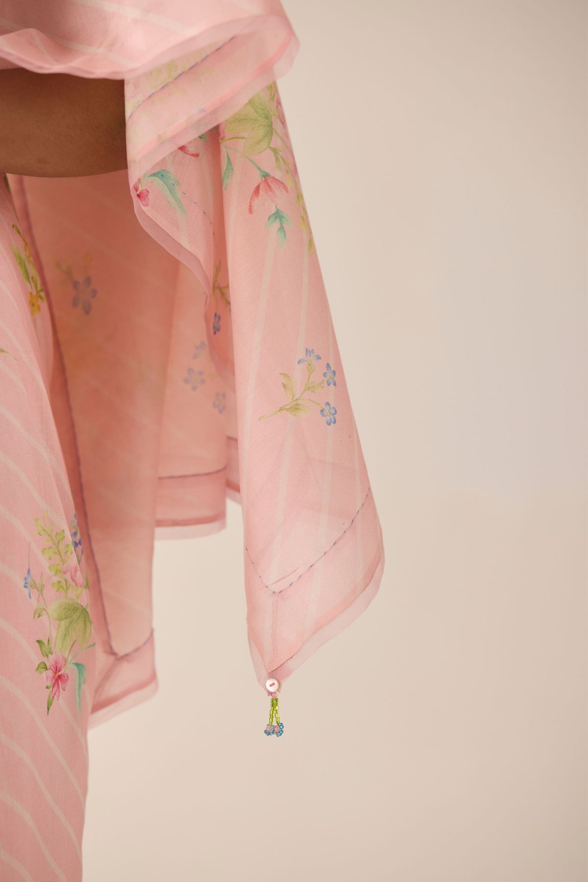 Wildflower Bunch Silk and Cotton Chanderi Sari