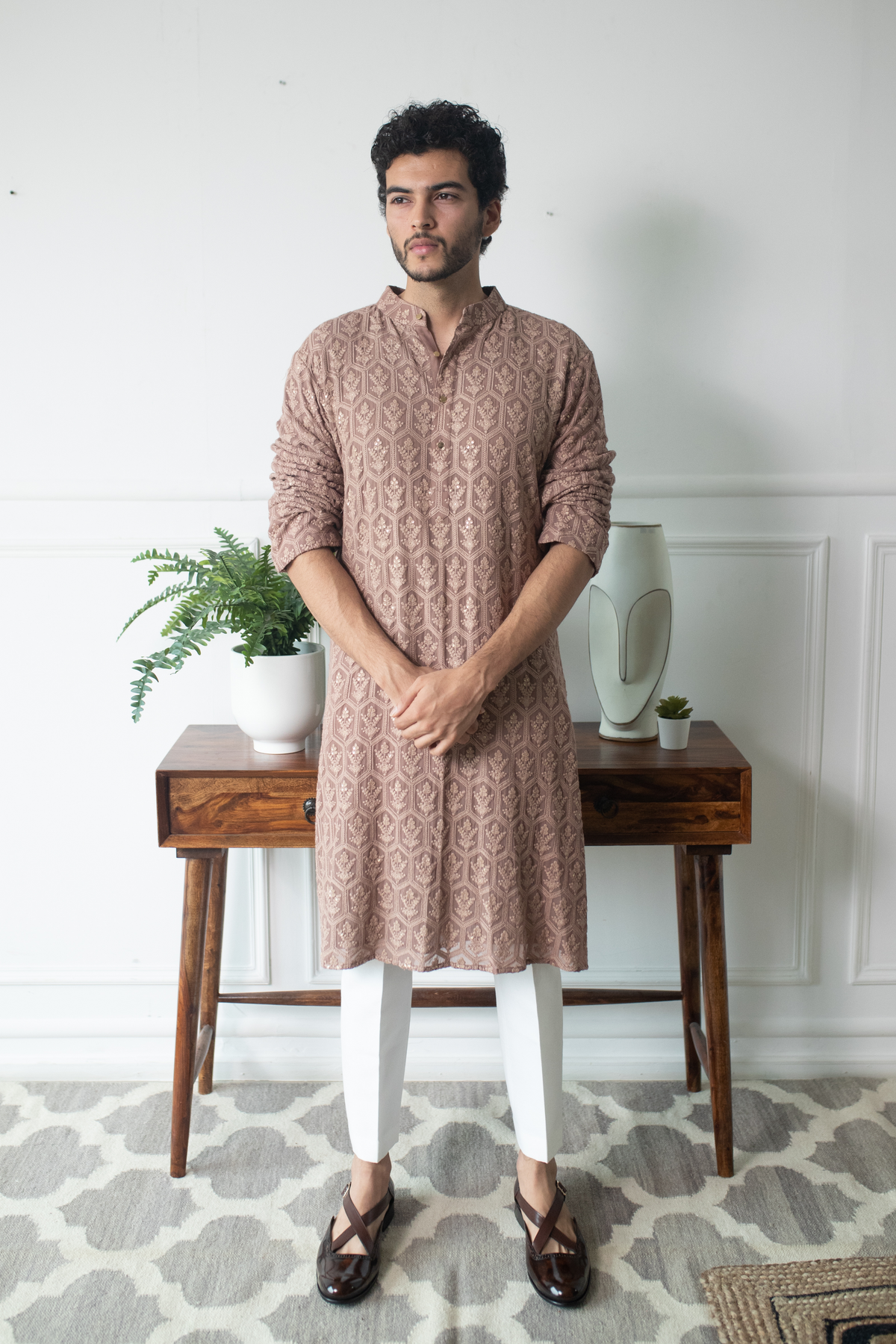 Rose Taupe Kurta Set