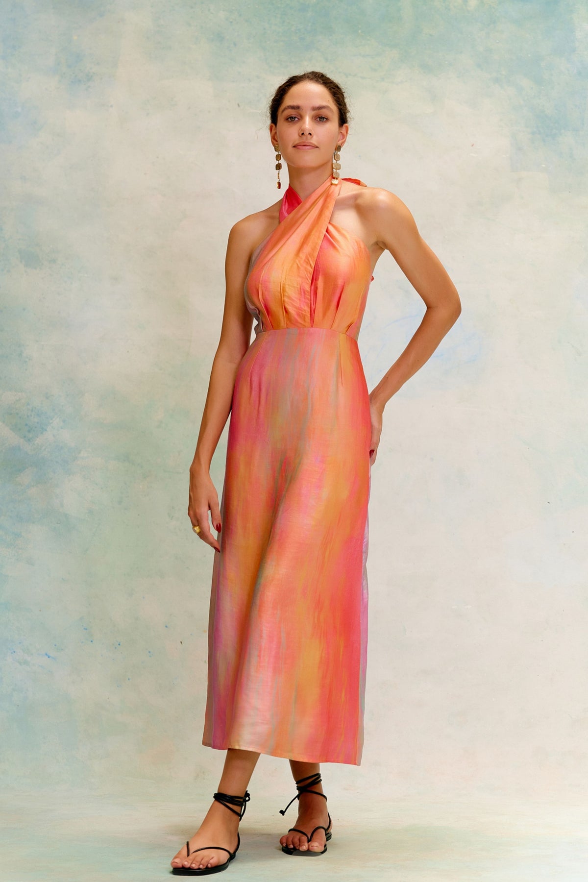 Hush Tangerine Ombre Dress