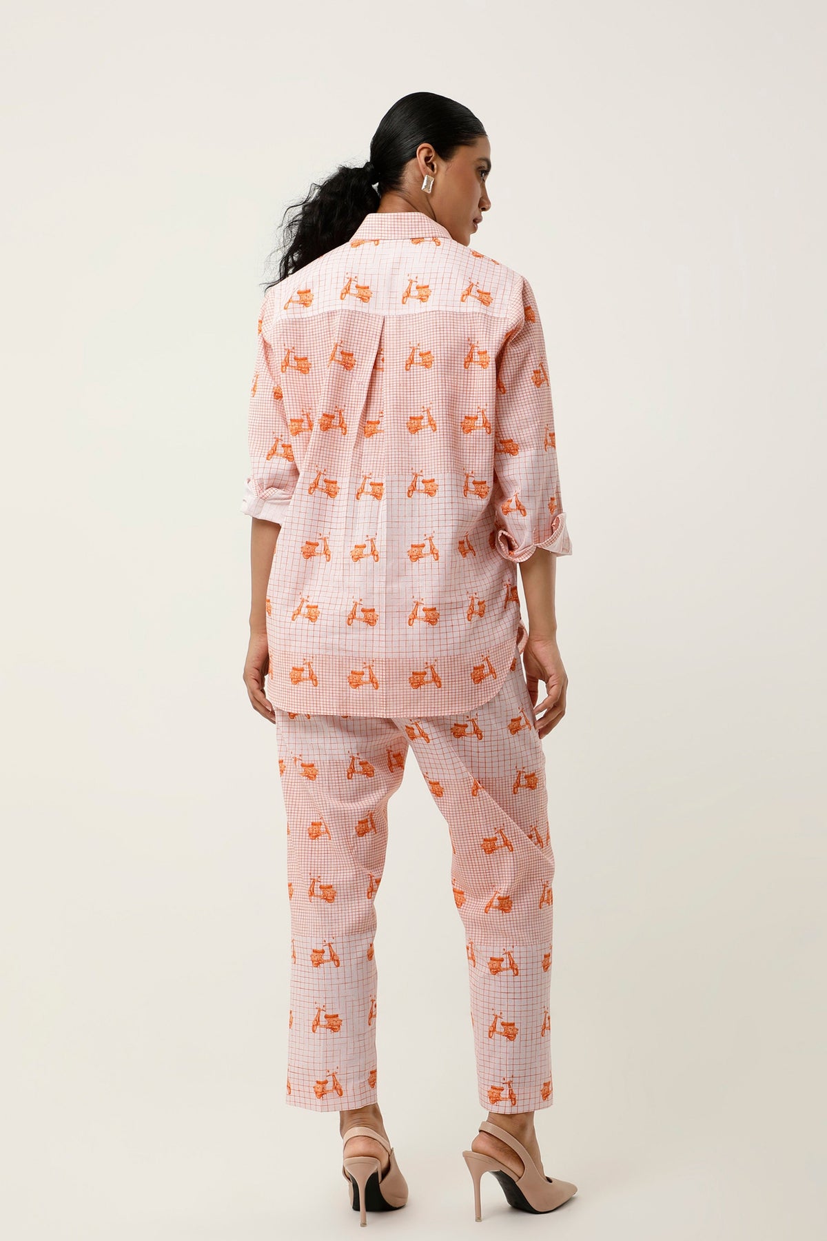 Orange Scooter Printed Co-ord Set