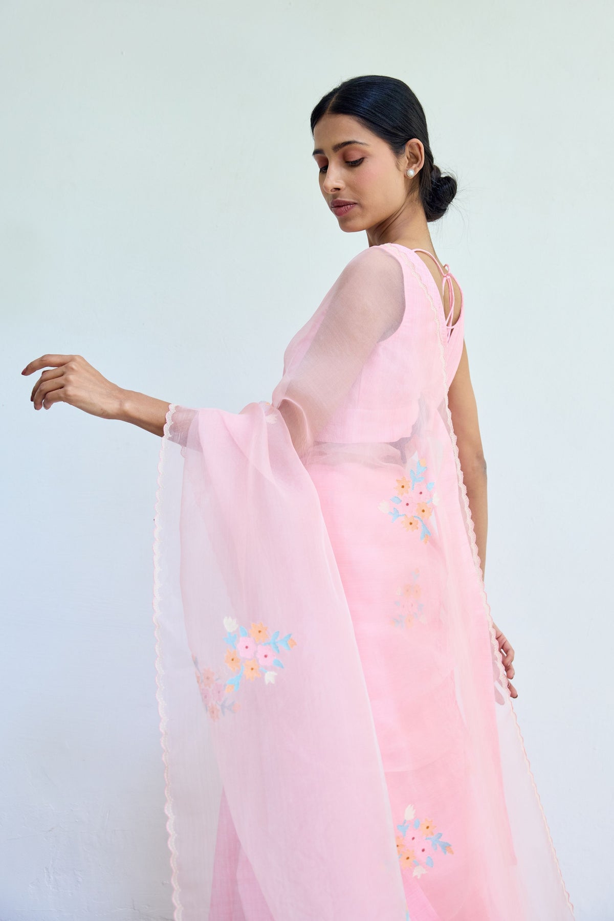 Pink Chanderi Blouse