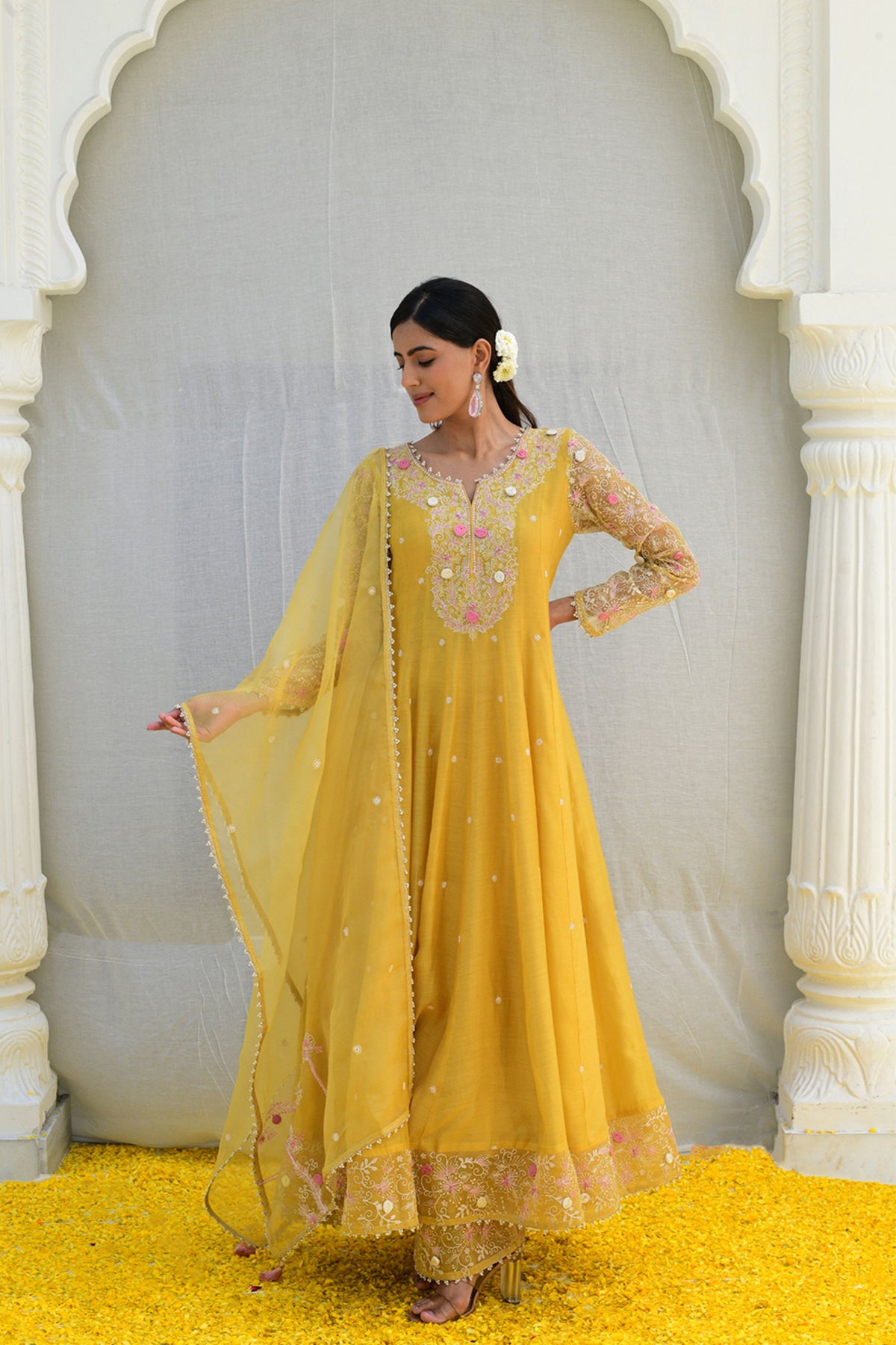 Yellow Reef Anarkali