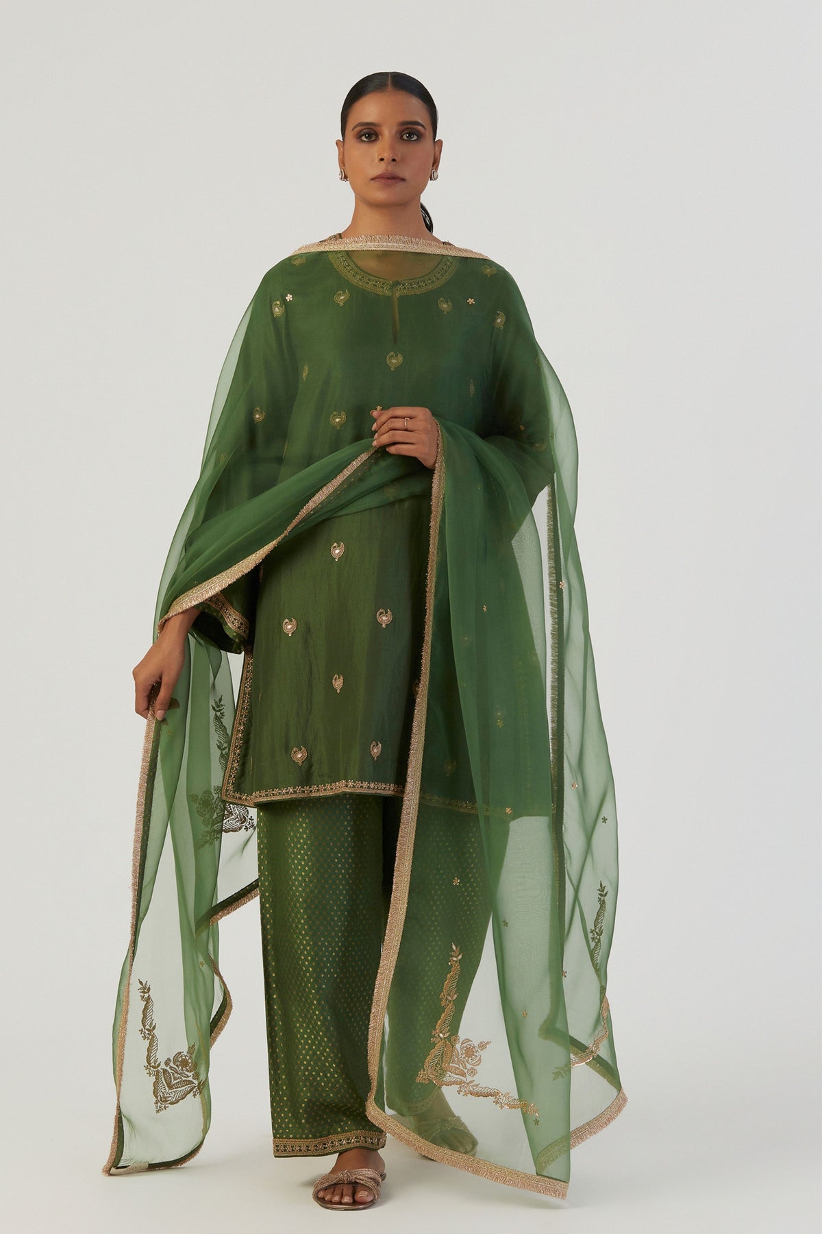 Taavi Green Kurta Pants