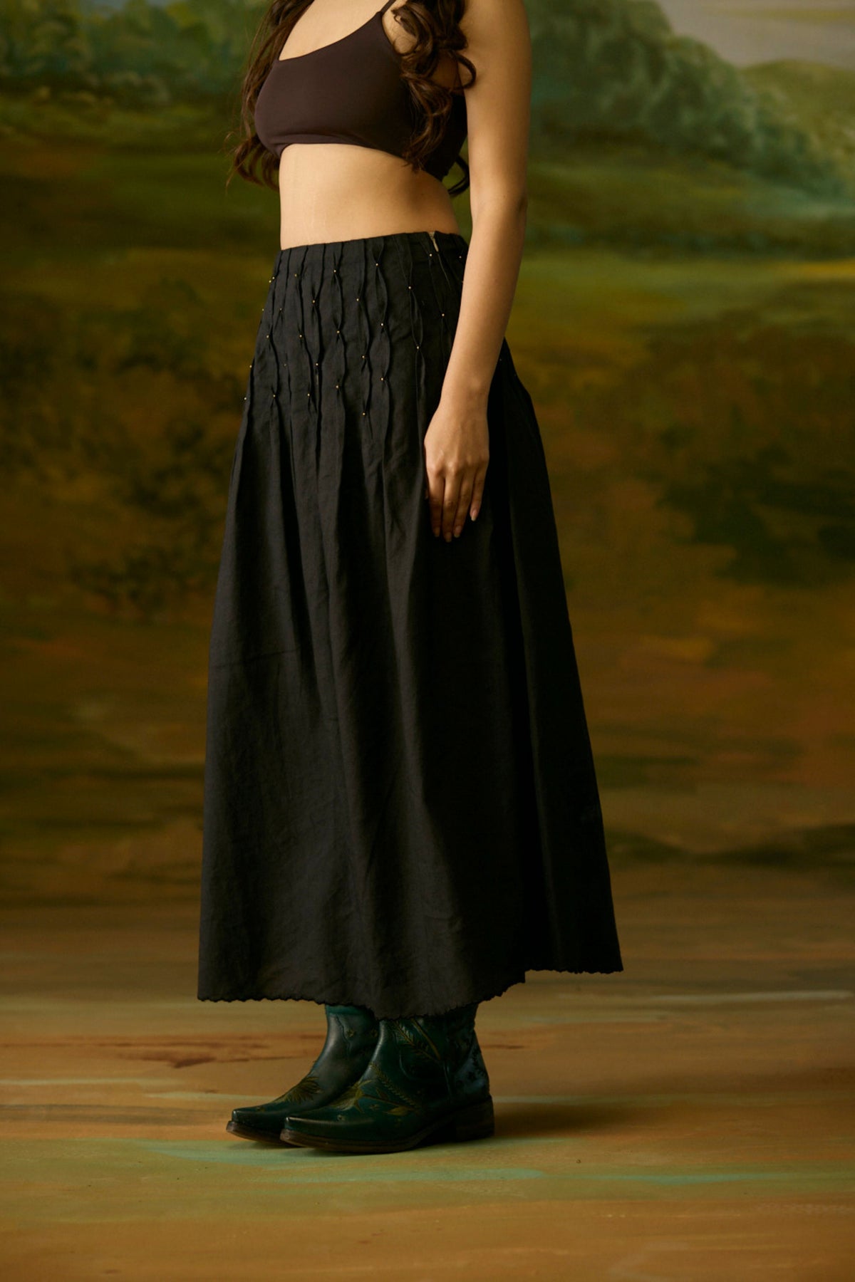 Onyx Maxi Black Skirt