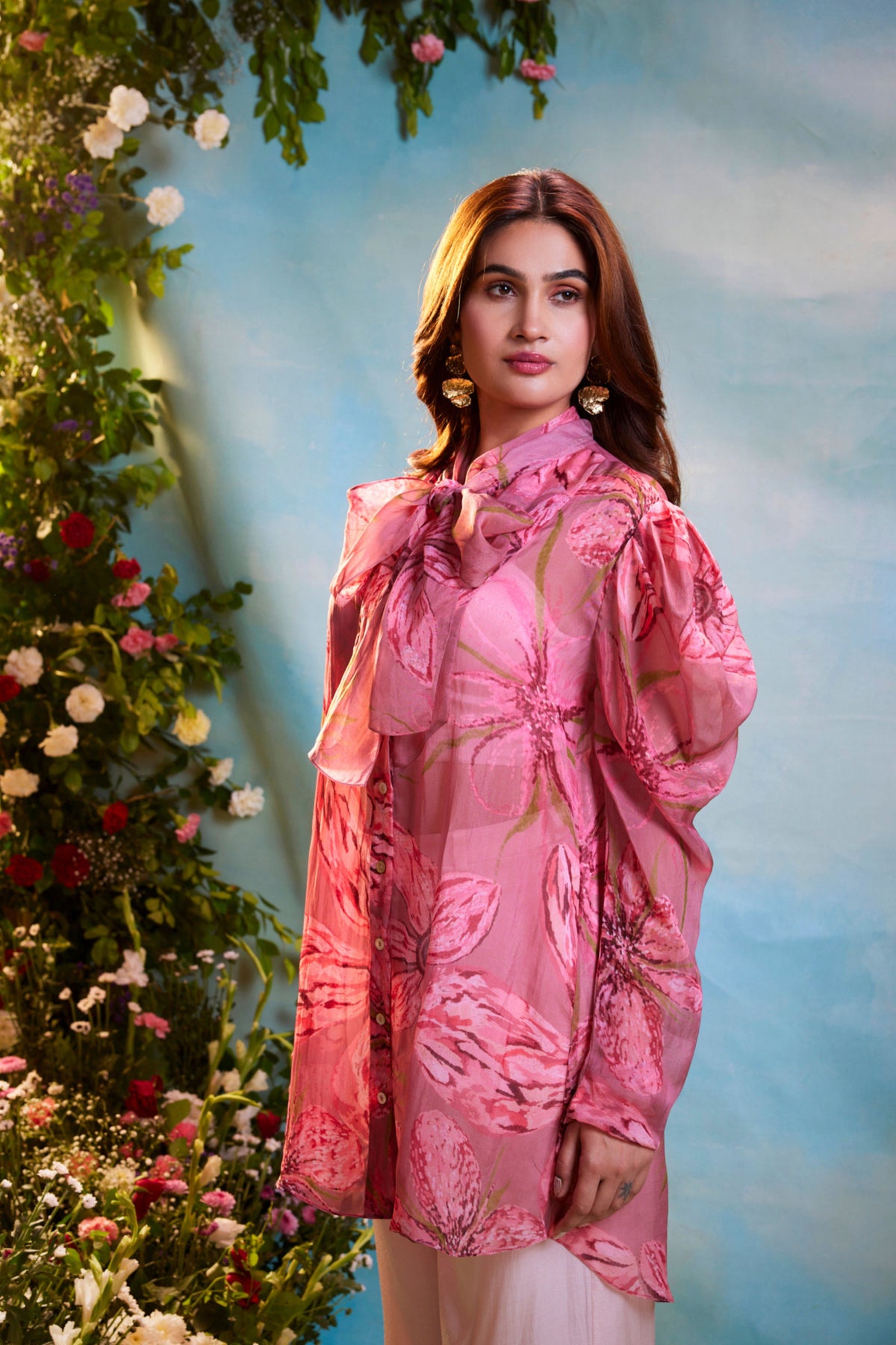 Sheer Peony Fleur Shirt