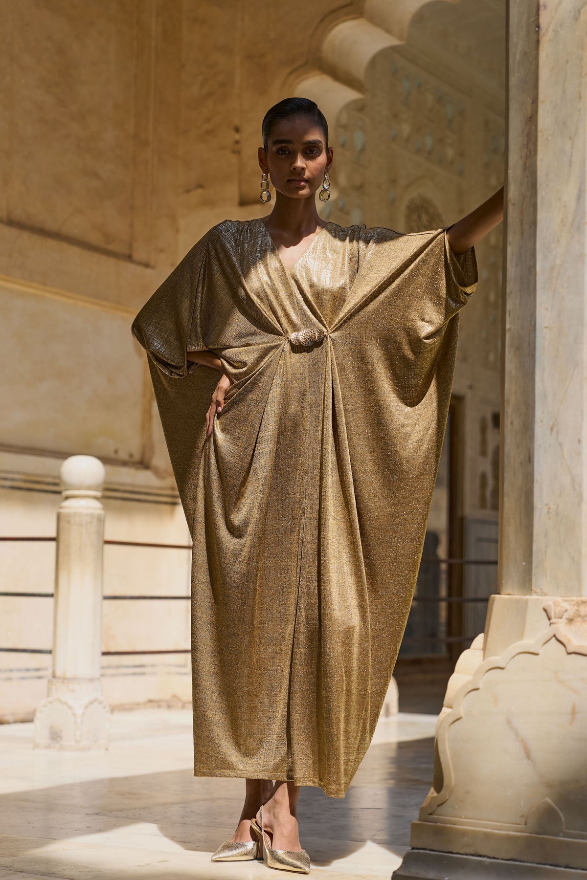 Gold Draped Kaftan