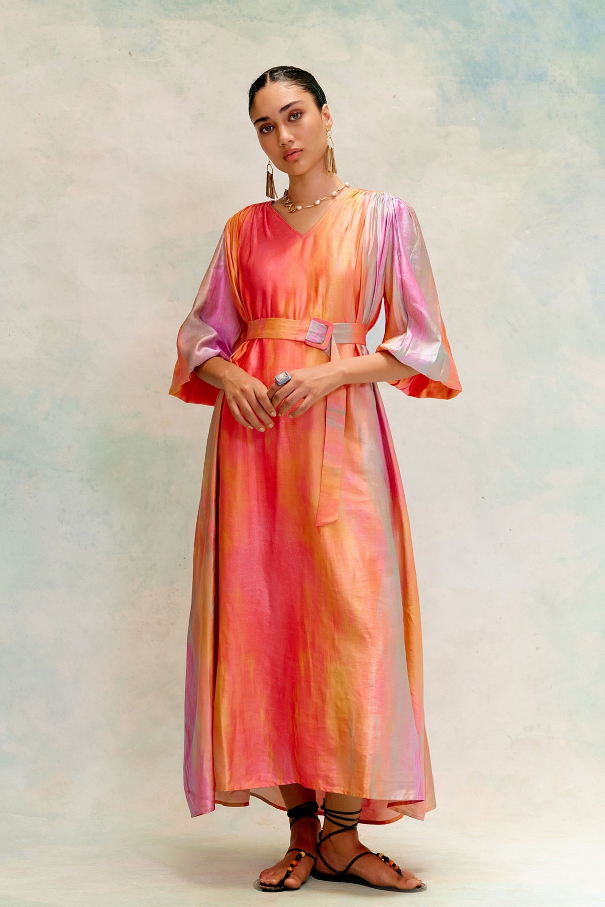 Zoe Tangerine Ombre Dress