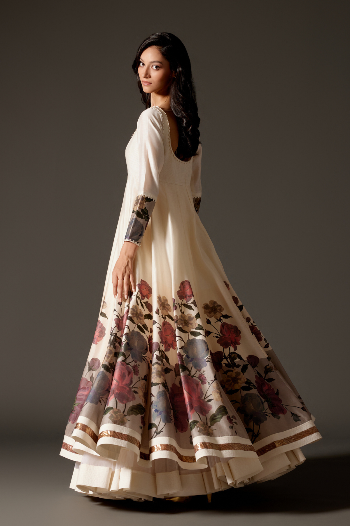 Anarkali With Churidar And Dupatta