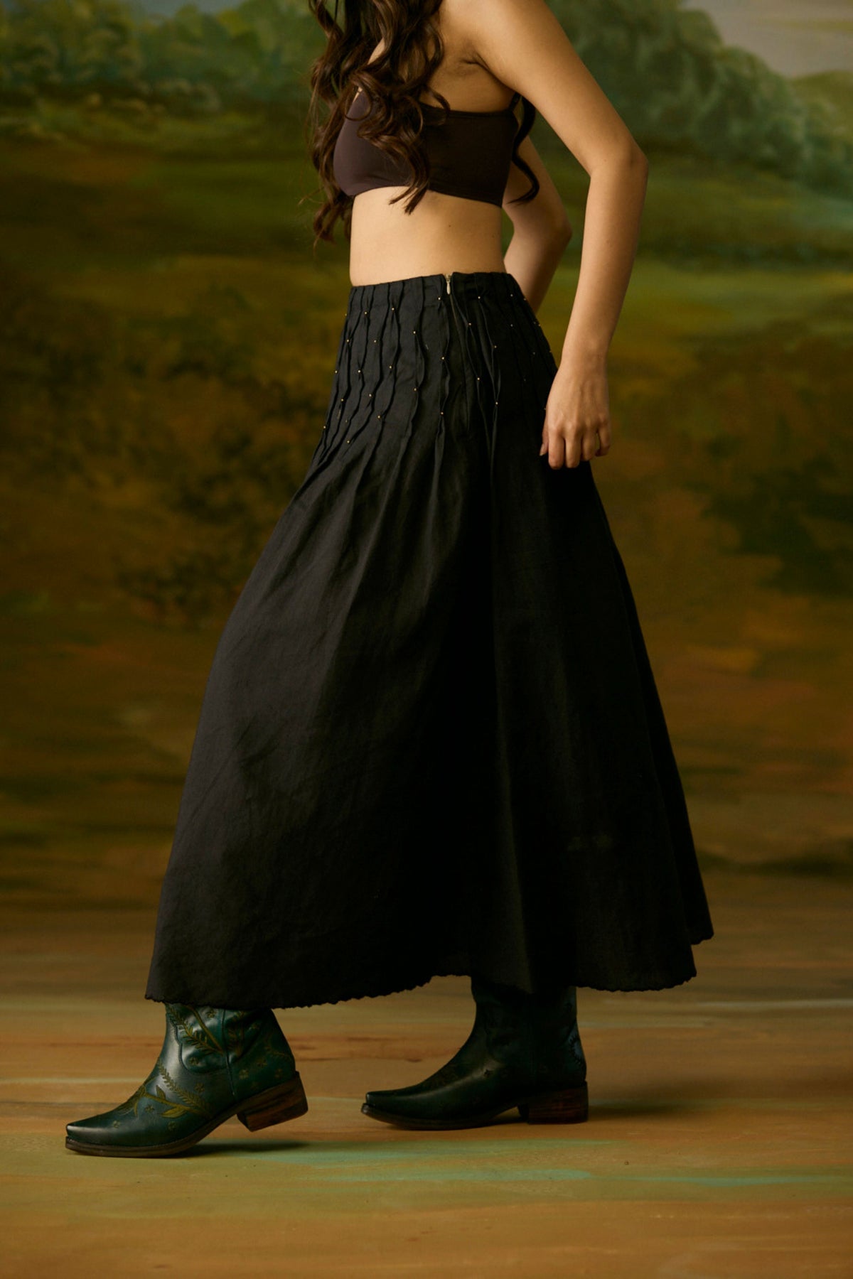 Onyx Maxi Black Skirt