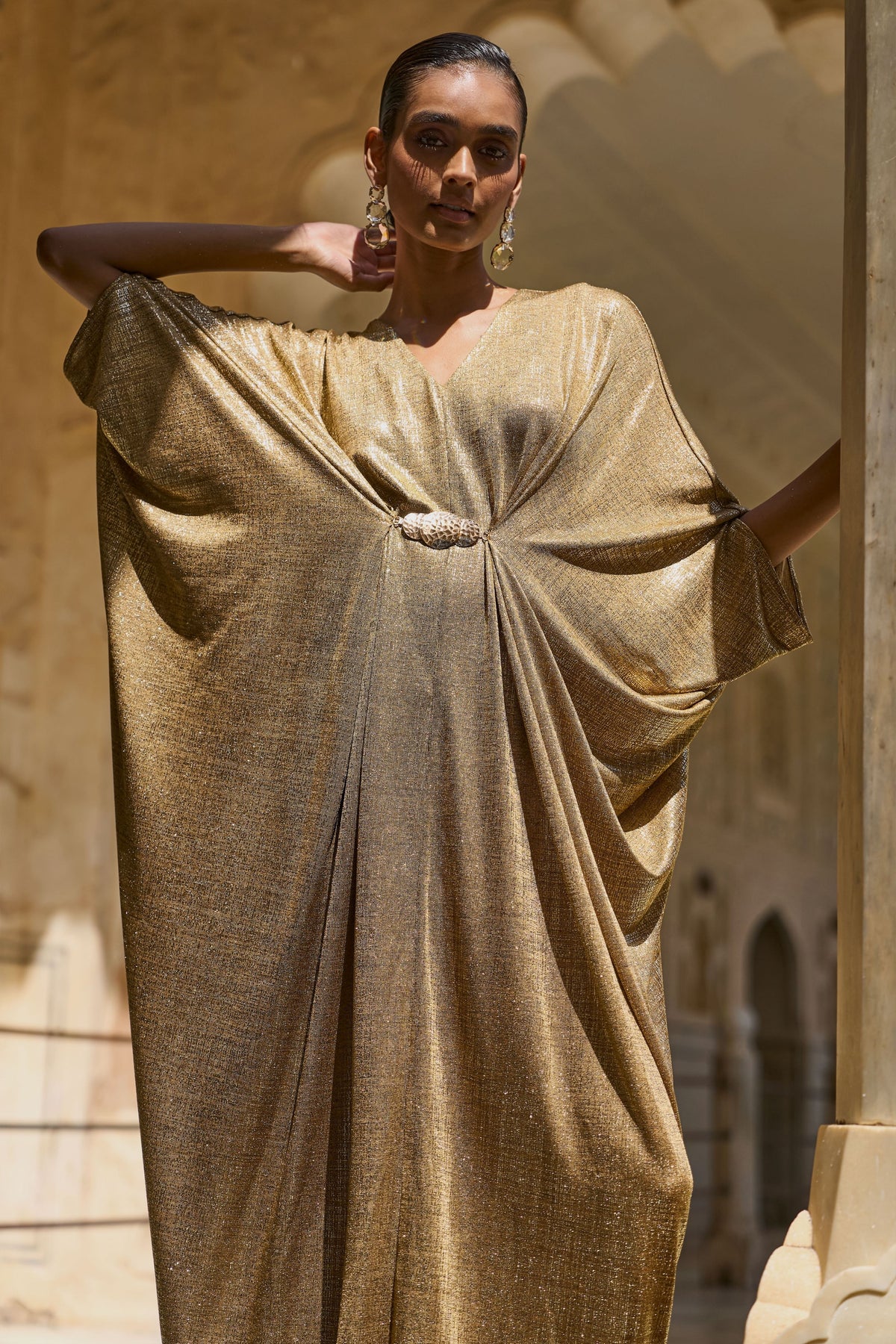 Gold Draped Kaftan