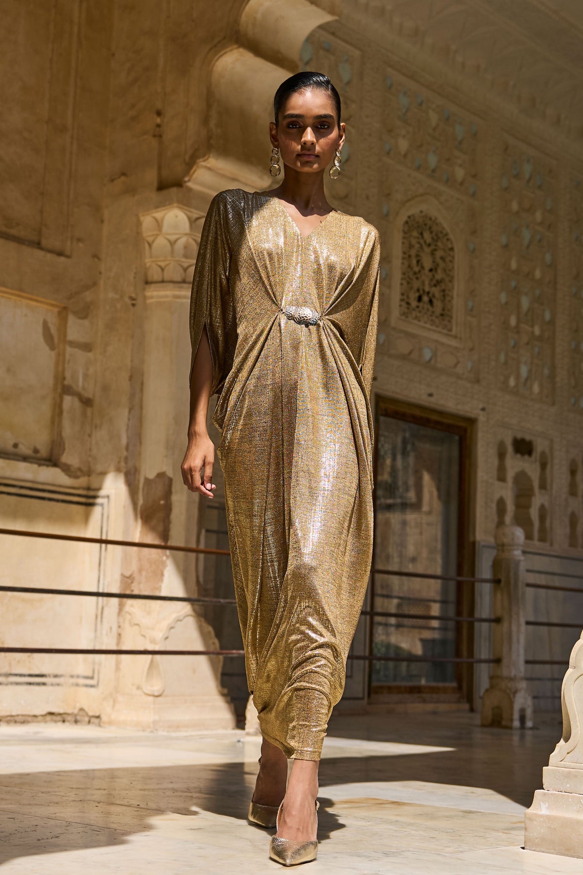 Gold Draped Kaftan