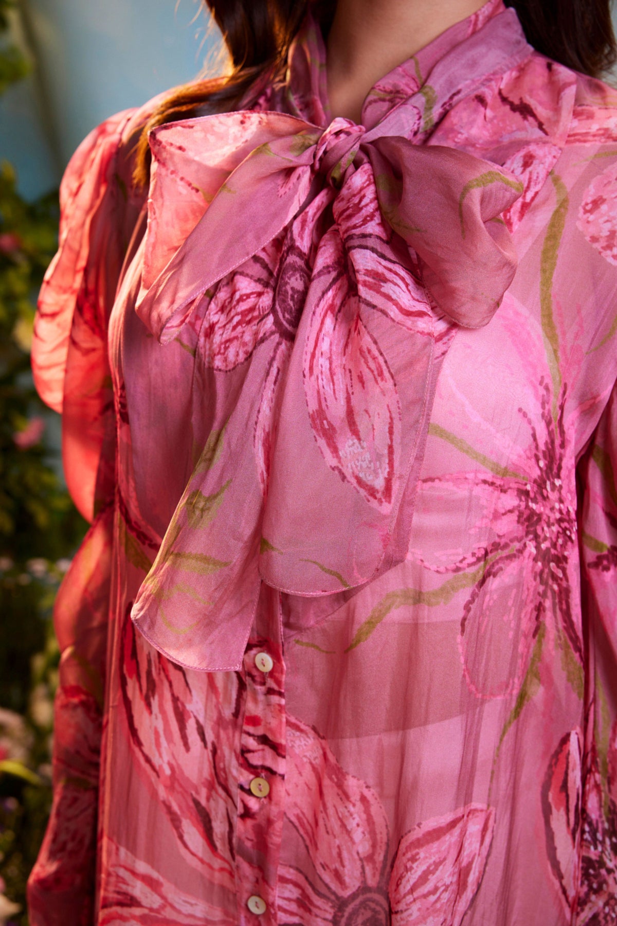 Sheer Peony Fleur Shirt