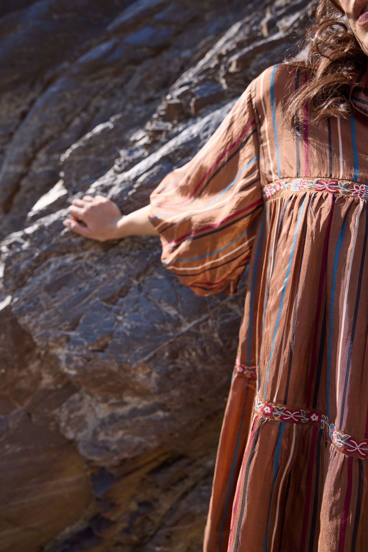 Brown Tiered Dress