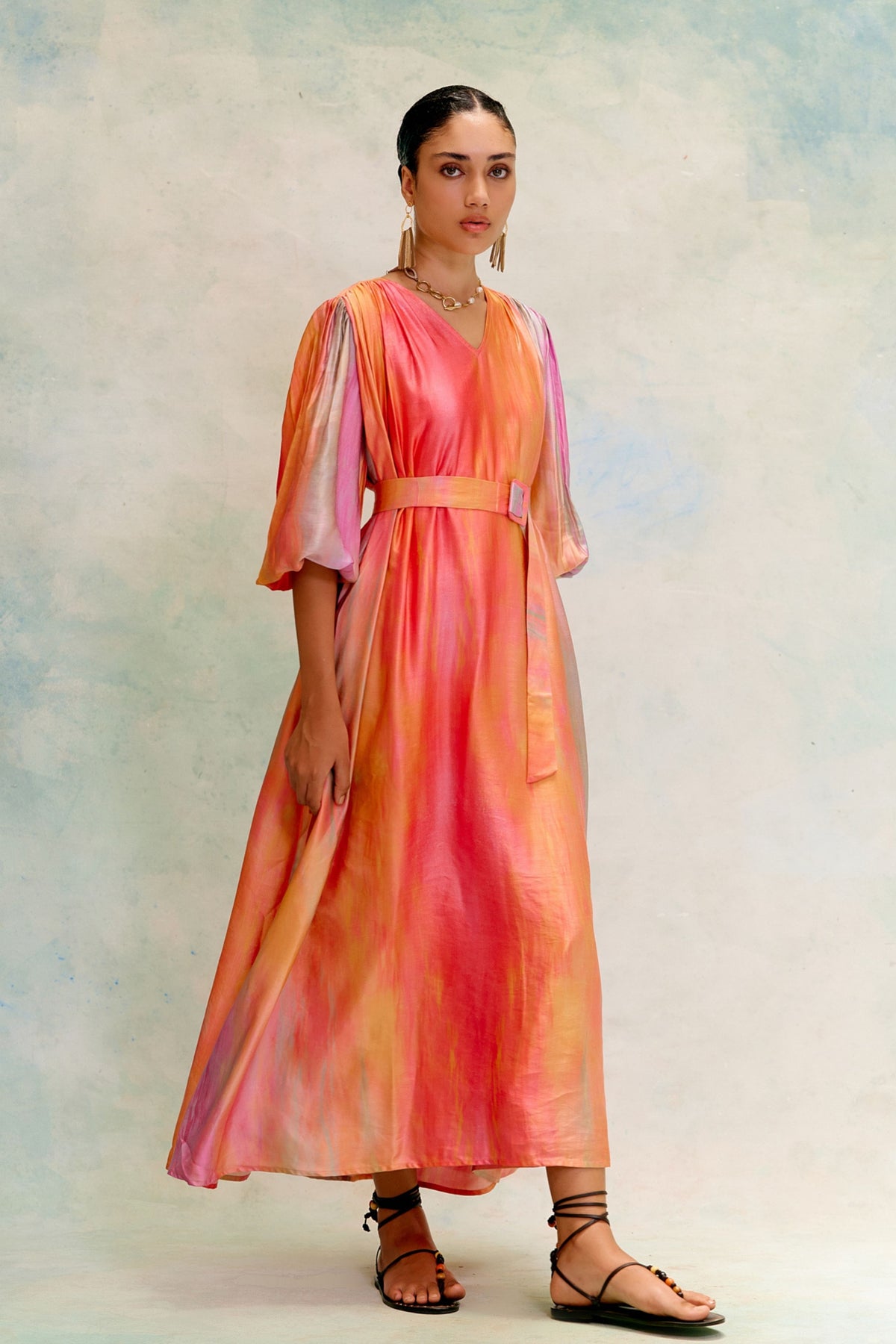 Zoe Tangerine Ombre Dress