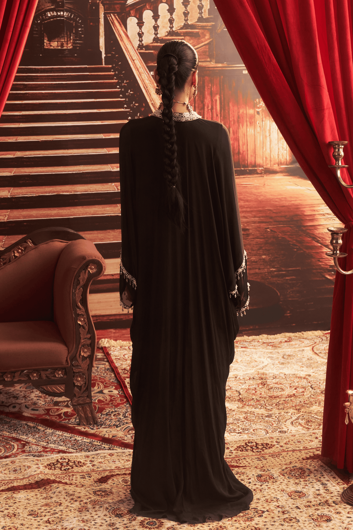 Black Drape Kaftan