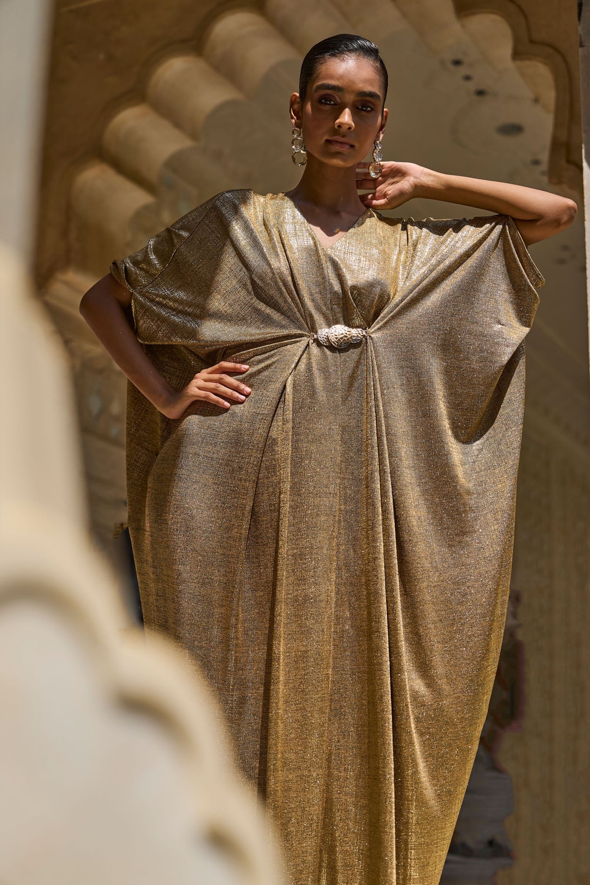 Gold Draped Kaftan