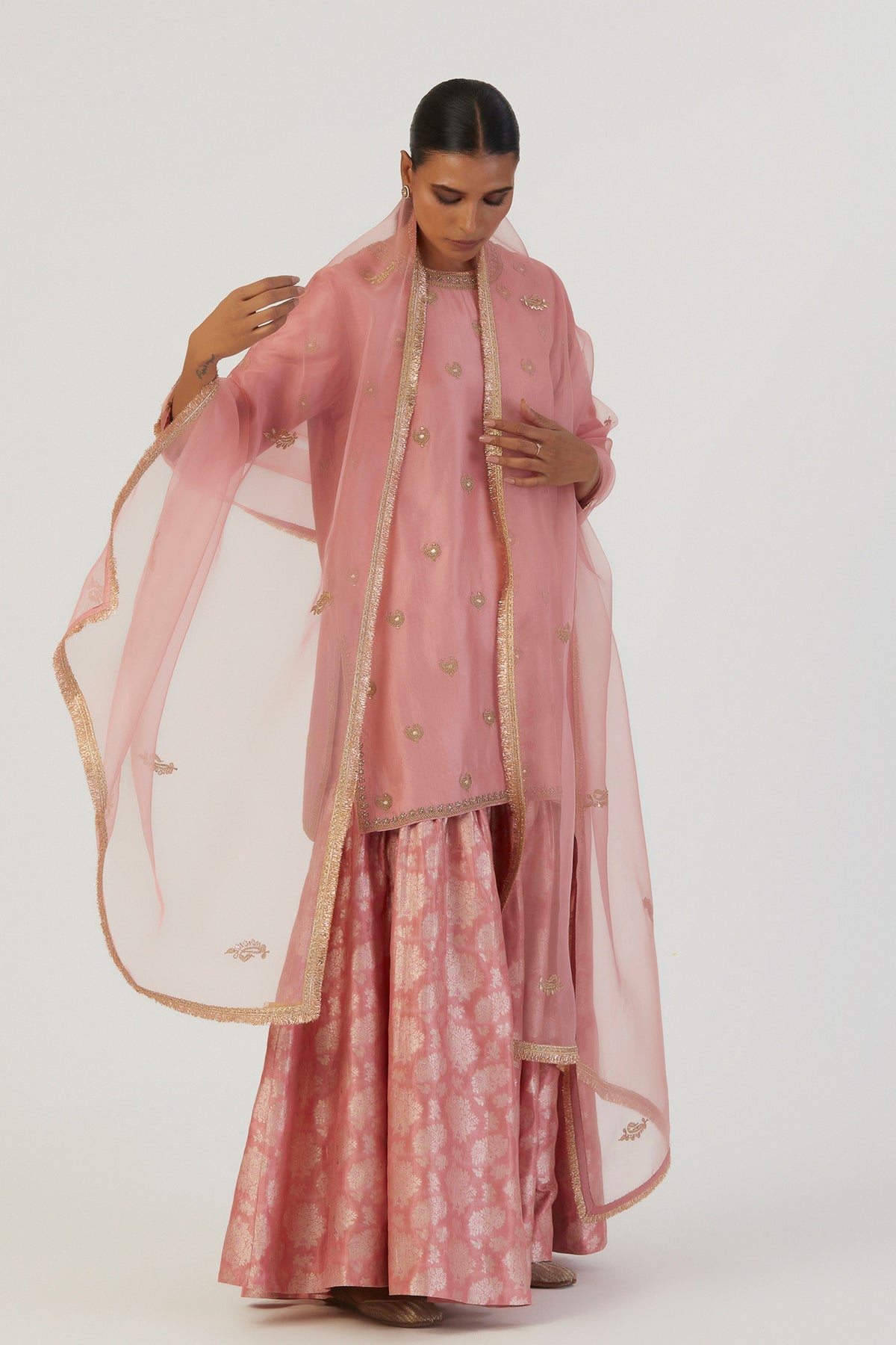 Salma Pink Kurta and Sharara