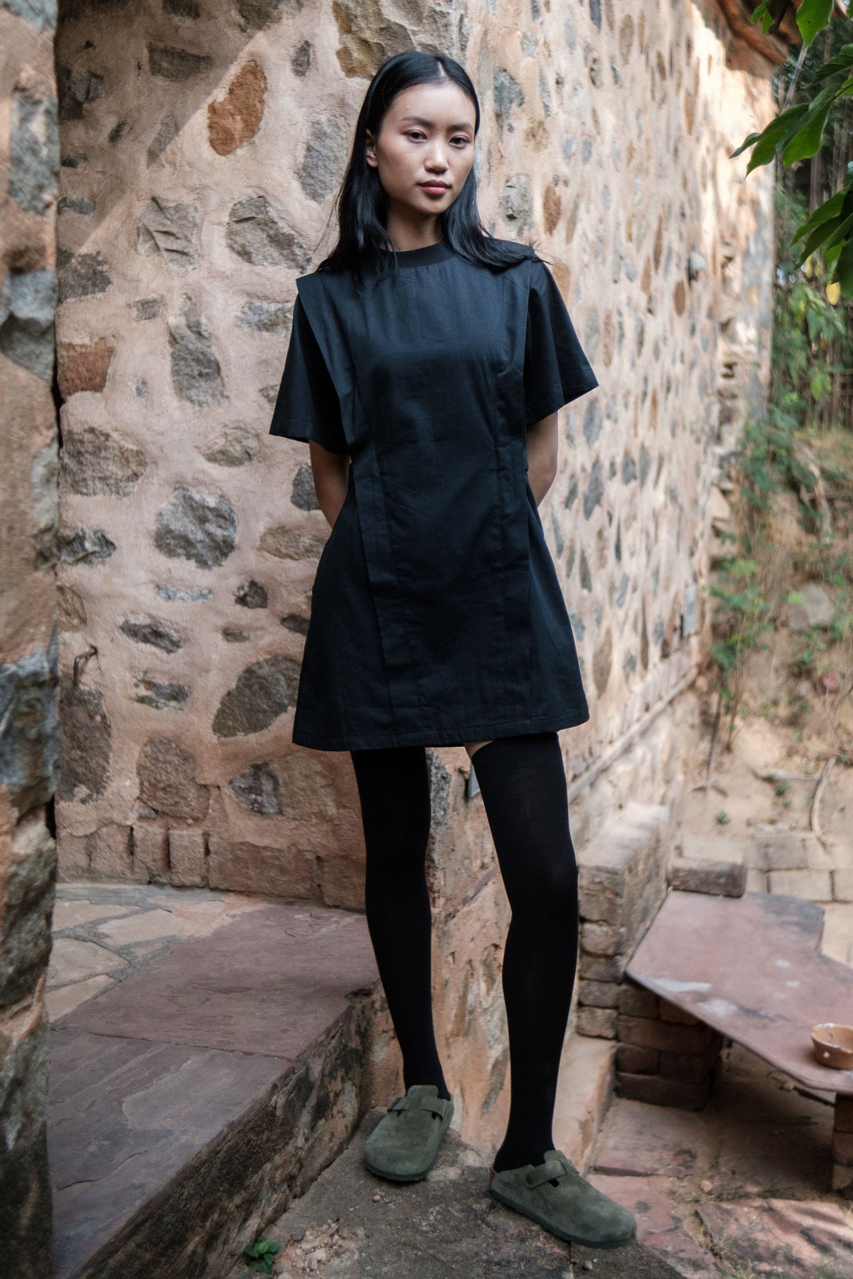 Black Rory Rib Dress