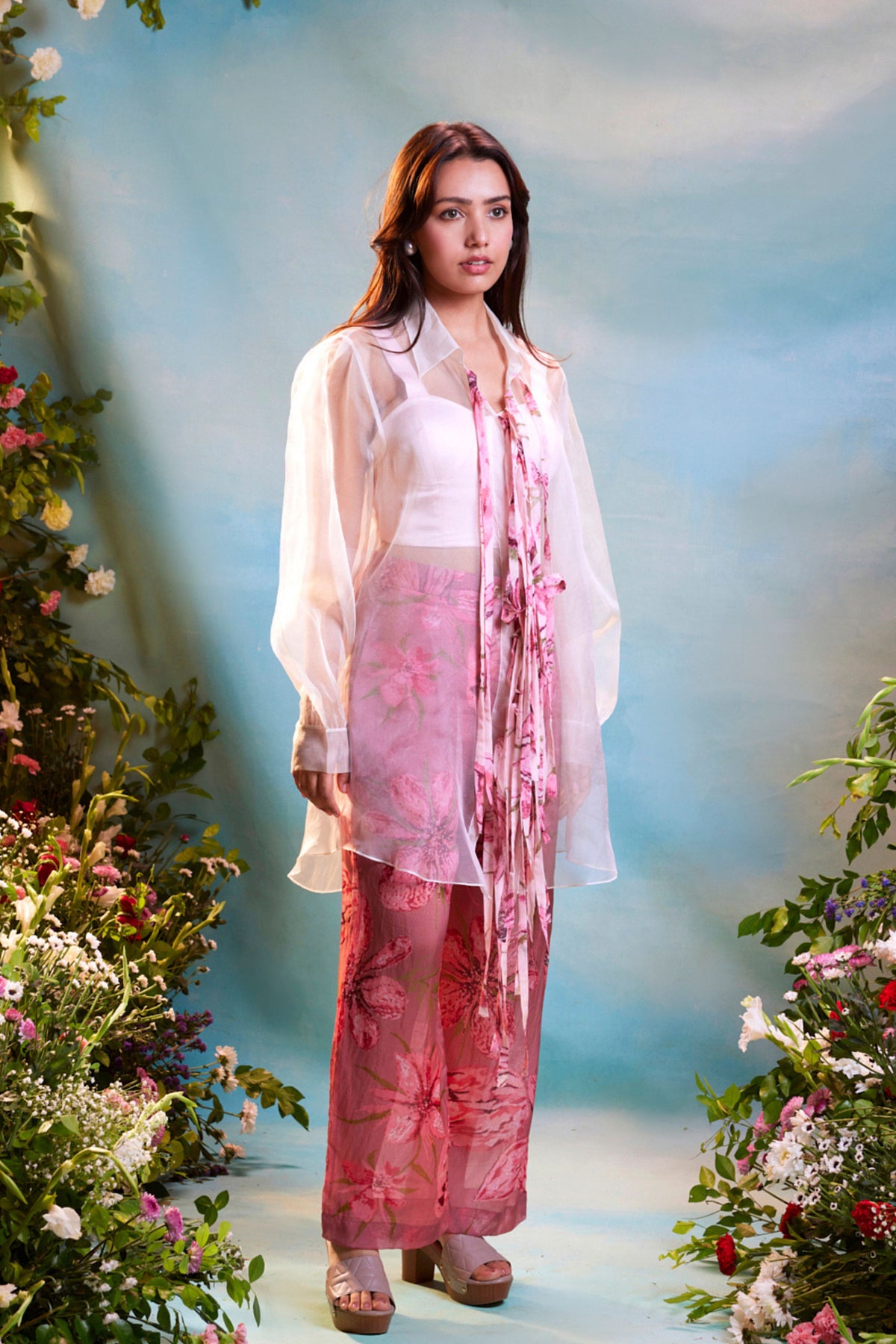 Hibiscus Fleur Sheer Shirt