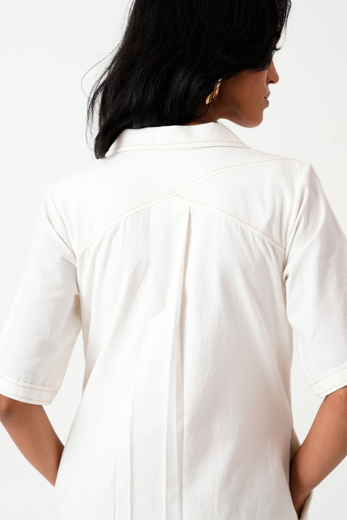 White Taiwo Shirt Dress