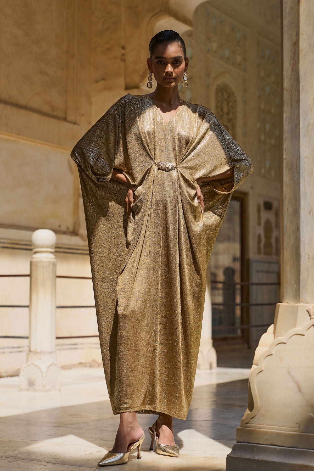 Gold Draped Kaftan