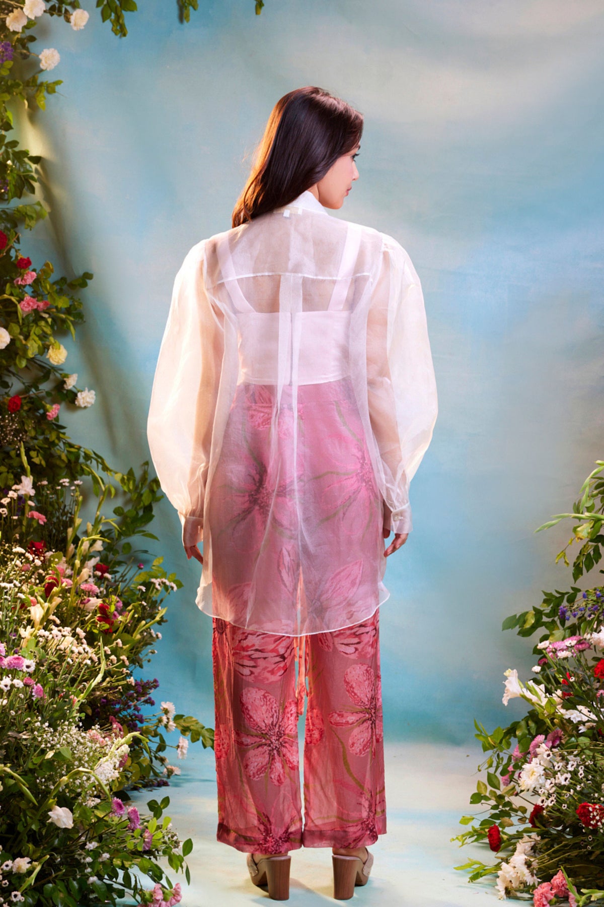 Hibiscus Fleur Sheer Shirt