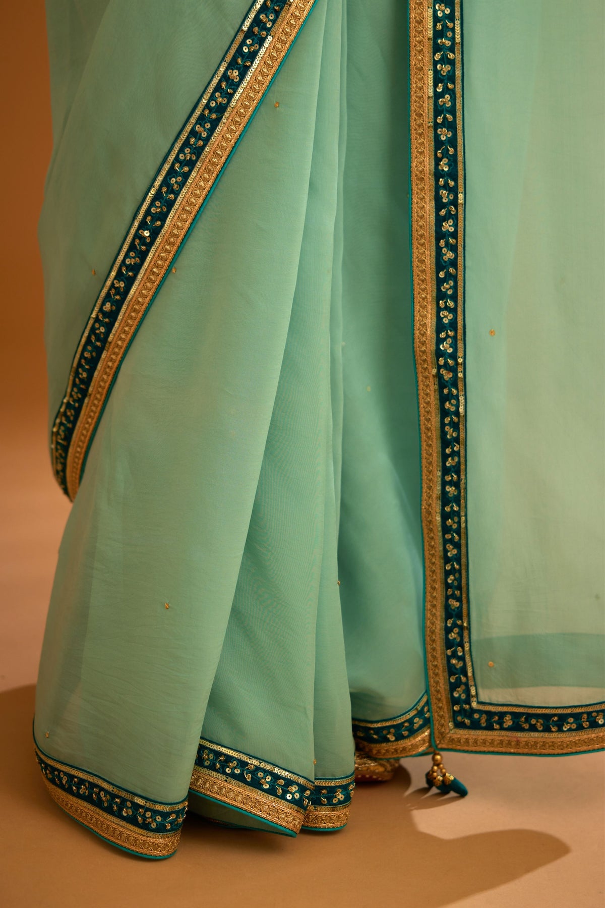 Opal green Saree set