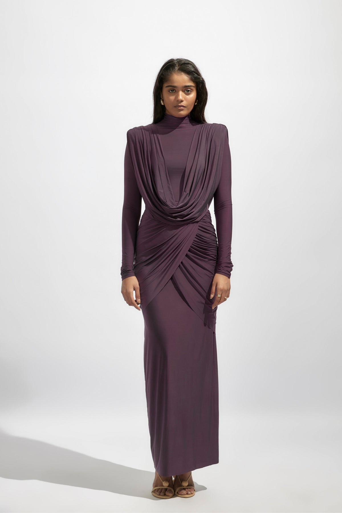 Aisha Overlapping Drape Dress