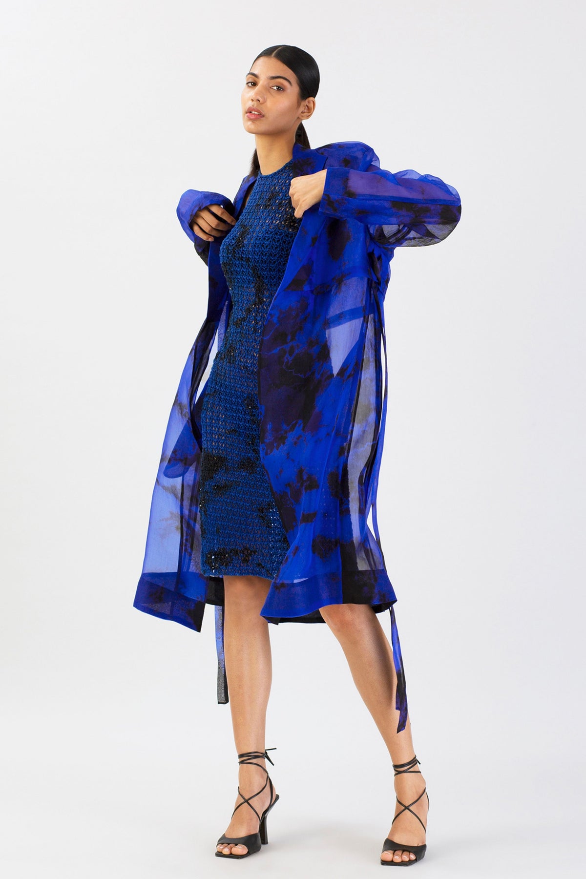 Celestial Sapphire Trench Coat