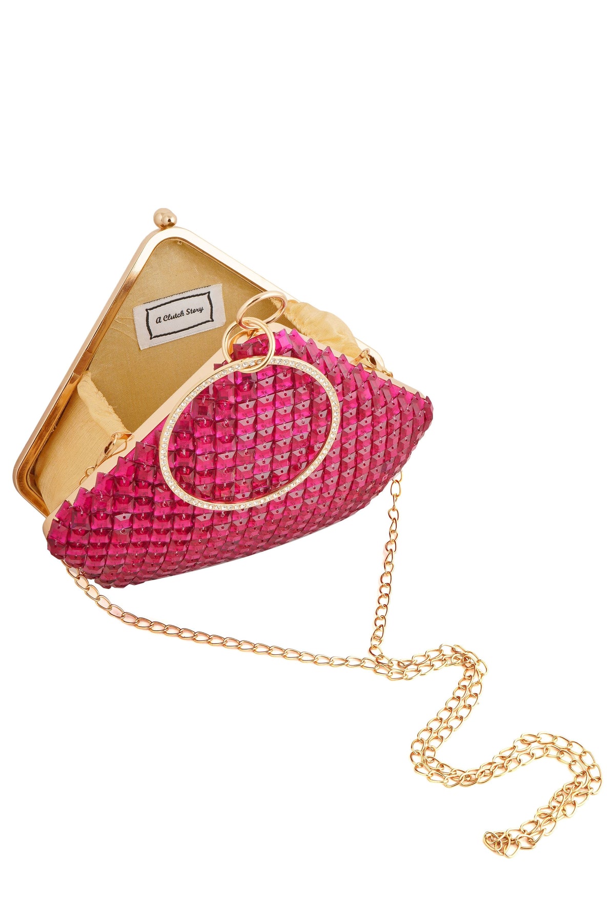 Pink Sapphire Diamond Clutch