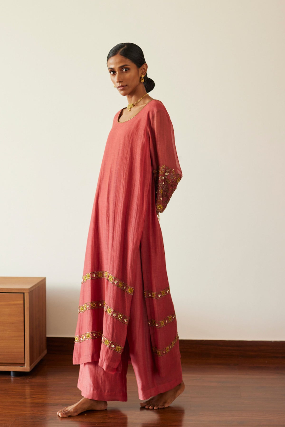 Pink Rekha Kurta Set