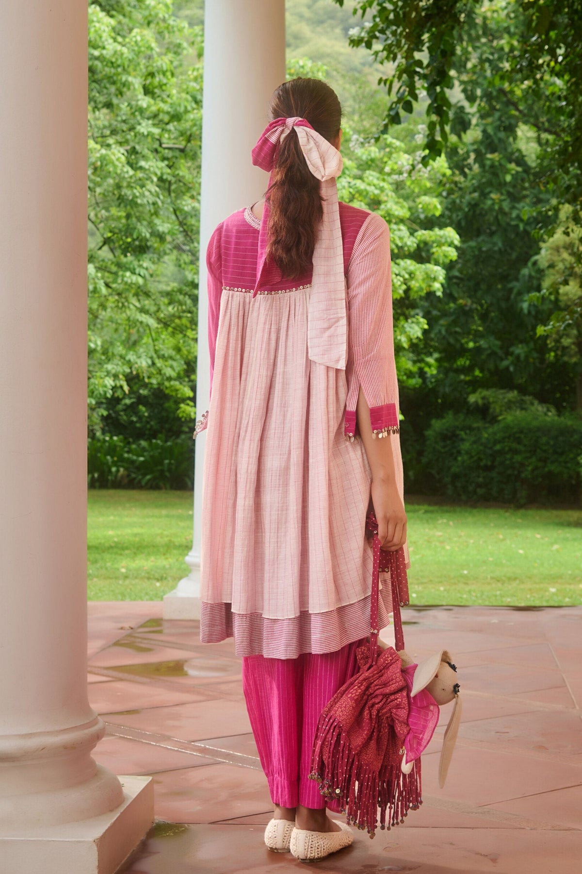 Pink Gokul Nora Pants