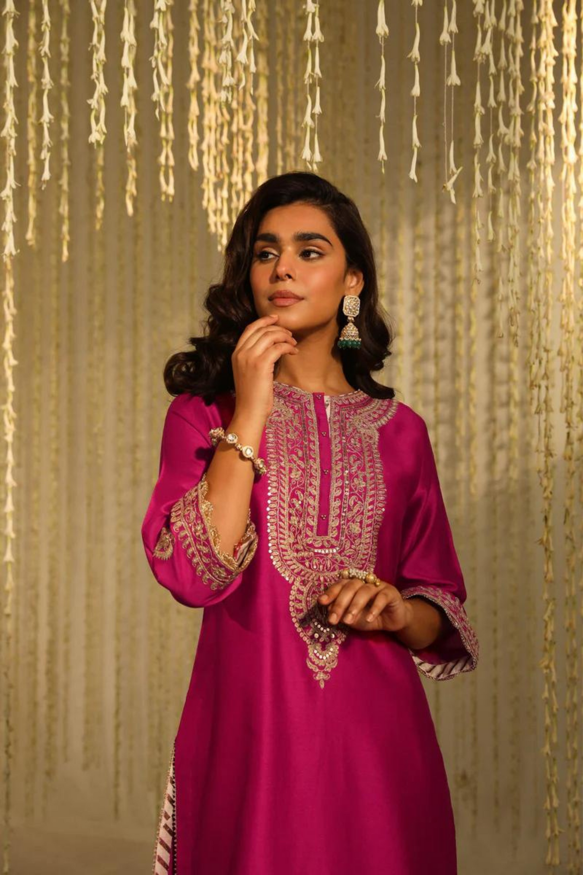 Enisa Hotpink Kurta Set