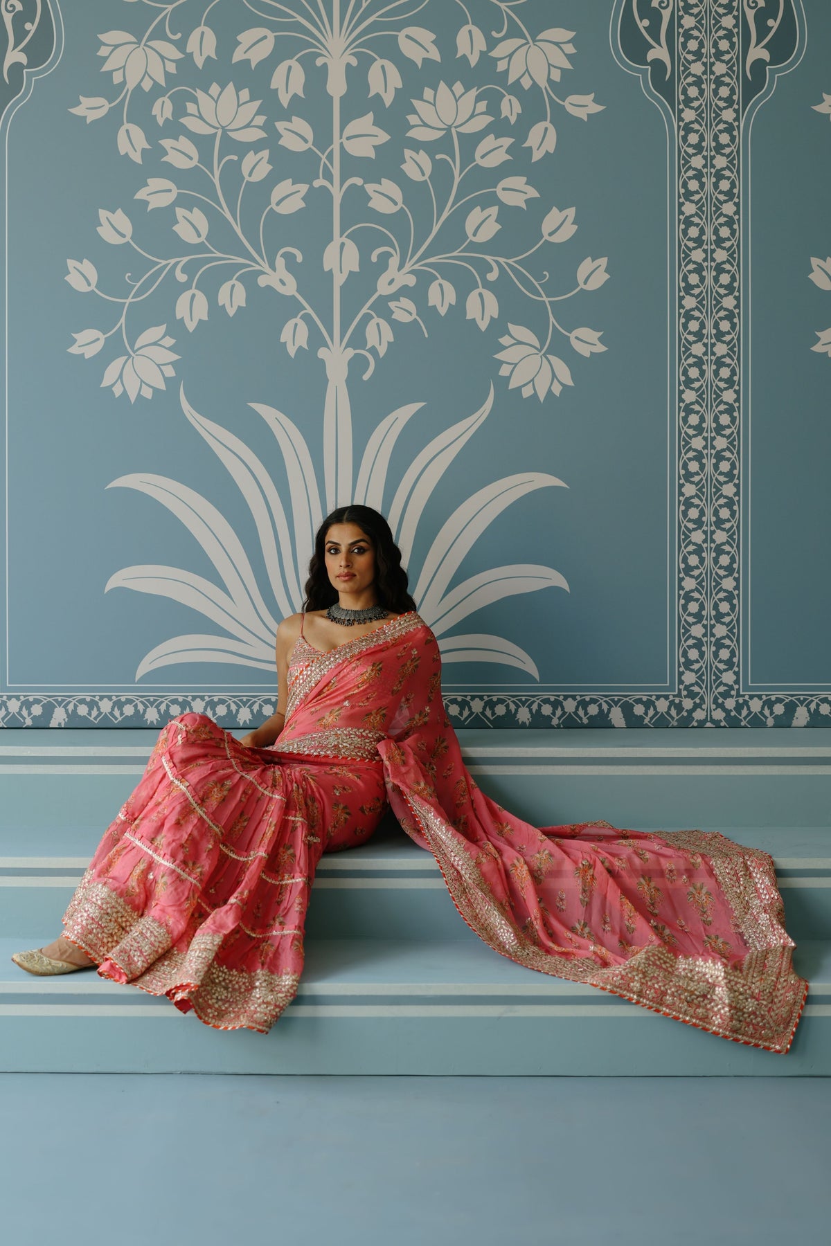 Pink Mahira Saree Set