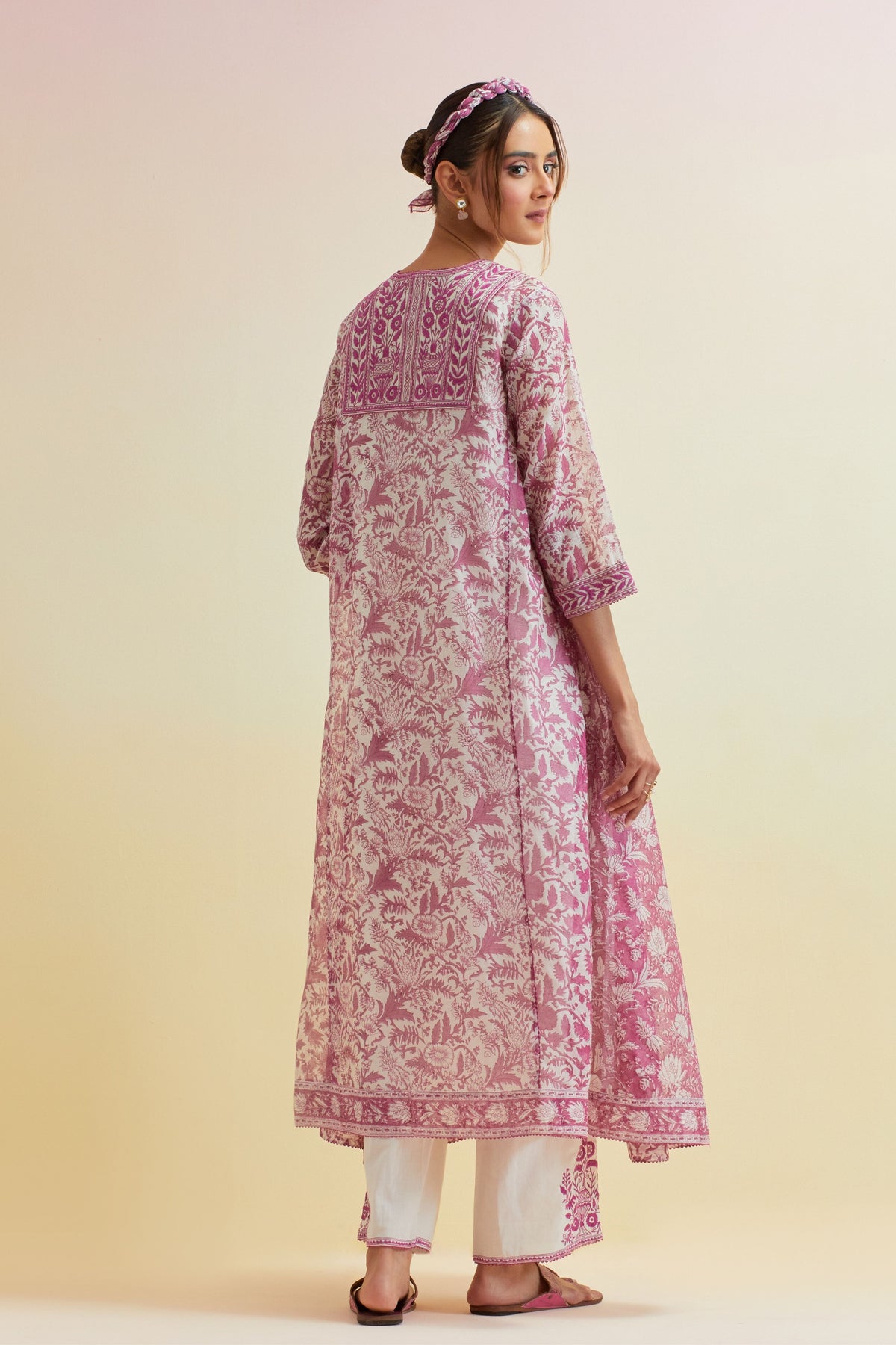 Orchid Pink A-line Kurta Set